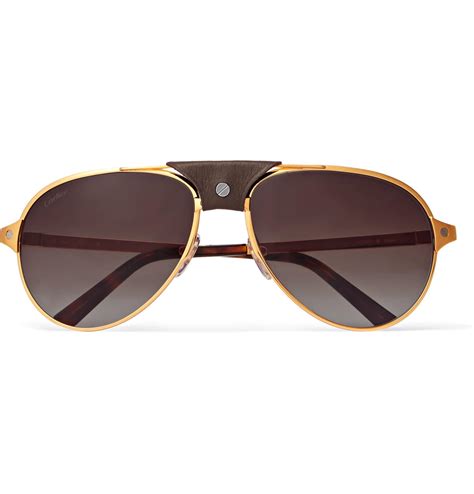 santos de Cartier aviator sunglasses